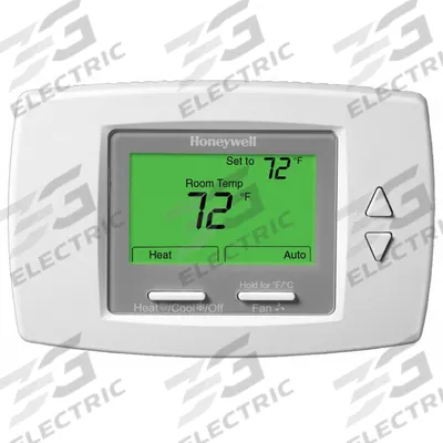 Honeywell Fan Coil Thermostat: Heat and Cool, Auto-Cool-Heat-Off, 50° to 90°F, Push Button - Digital Fan Coil Unit Thermostats