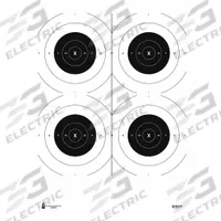 ACTION TARGET Shooting Range Targets: Paper, Bullseye Target, 35 in Ht, 23 in Wd, 100 PK (MPN B-8C4T-100). Key specifications — Color: White; Target Style: Bullseye; Target Grouping: Government and Agency; Material: Paper; Brand: ACTION TARGET.