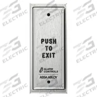 ALARM CONTROLS Exit Push Button: 4 1/2 in Ht, 3 in Wd, Gray, Gray – Aluminum, Gray (MPN PS5-111). Key specifications — Color: Gray; Product Type: Exit Push Button; Operation Type: Push Button; ADA Compliant: No; Brand: ALARM CONTROLS.
