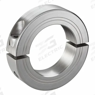 RULAND MANUFACTURING Shaft Collar: 2-Piece, Metric with Inch Bore, Round, Clamp-On - Stainless Steel Shaft Collars