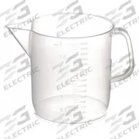 APPROVED VENDOR Beaker: Low Form with Handle, Molded Graduation, Polypropylene, Translucent (MPN 326495-3000). Key specifications — Clarity: Translucent; Graduation Style: Molded; Body Color: Colorless; Brand: APPROVED VENDOR; Product Type: Beaker; Includes Graduations: Yes.