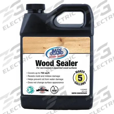 RAINGUARD Sealer: Sealer, Exterior/Interior, Water, 1 qt Container Size, Clear - Wood Sealers & Finishes