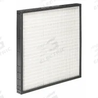 GRAINGER Minipleat Air Filter: 20 in x 25 in x 2 in, Synthetic, Plastic, No Header, Downstream Face (MPN 499J23). Key specifications — Brand: GRAINGER; Frame or Header Material: Plastic; Media Material: Synthetic.