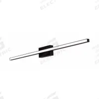 Barlow 24" LED Vanity: Black, 1,125 lm_2,600 lm, 3000K, 22 W, 120V AC, Dimmable, 24 in Lg, 3 in Ht (MPN BARV2403L30D1BK). Key specifications — Mounting Location: Wall; For Bulb Type: Integrated LED; Brand: AFX INC.; Voltage: 120V AC; Color Temperature: 3000K; Housing Finish/Housing Color (Broad): Black.