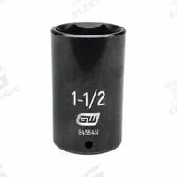 GEARWRENCH General Purpose Impact Sockets: 1/2 in Drive Size, SAE, 1 1/2 in Socket Size, 6-Point (MPN 84564N). Key specifications — attr1215501: GEARWRENCH; attr1215515: Black Oxide; attr1215518: 1-1/2 in.