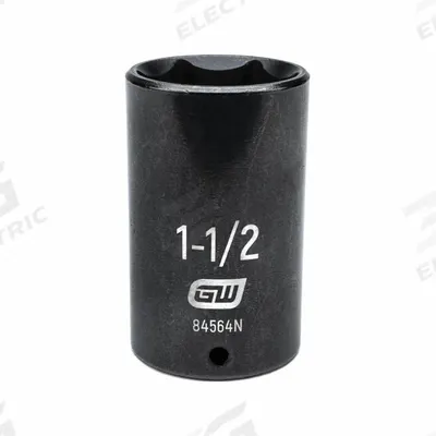 GEARWRENCH General Purpose Impact Sockets: 1/2 in Drive Size, SAE, 1 1/2 in Socket Size - 1/2" Drive Impact Sockets