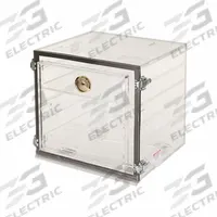 Acrylic Desiccator with Gas Port: Rectangular, 1.8 cu ft Capacity, Acrylic, 12 in Overall Wd (MPN 860-CG/NS). Key specifications — Includes: Gas Ports; Material: Acrylic; Brand: PLAS-LABS; Desiccator Shape: Rectangular.
