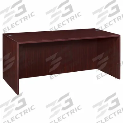 REGENCY Credenza: Melamine, Mahogany, 0 Pedestals, 1 Drawers, 66 in Overall Wd - Desk Shells
