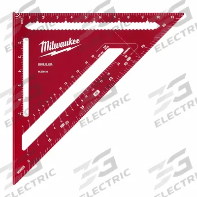 MILWAUKEE TOOL & EQUIPMENT Rafter Square: 1 1/8 in Center-to-Edge Heel Wd, 1/8 in - Rafter Squares