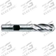 YG-1 Ball End Mill: Cobalt, TiN Coated, 4 Flute, 2" Mill Dia, 2" LOC, 4-1/2" OAL (MPN 43477CN)