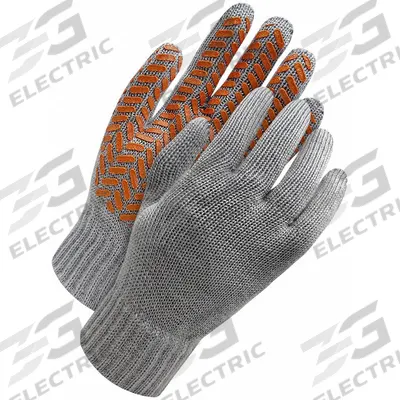 BDG Knit Gloves: S, Wool, Gray - Gloves with PVC Coating