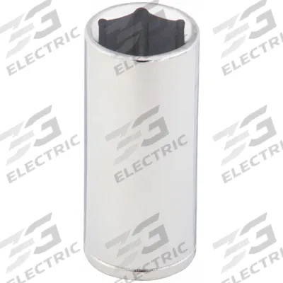 WESTWARD Socket: Metric, 3/8 in Drive Size, 17 mm Socket Size, 6-Point, Deep, Chrome - 3/8" Drive Hand Sockets