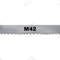 MORSE Band Saw Blade: Bi-Metal, M42, 11 ft, Variable Cutting Edge, 1 in Blade Wd, 10/14, Bi-Metal (MPN ZWEG083C1014M42-11' 0"). Key specifications — attr1211722: 11 ft; attr1099499: 10/14.