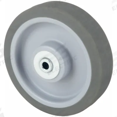 APPROVED VENDOR Caster Wheel: 6 in Wheel Dia., 1 1/2 in Wheel Wd, Rubber, 300 lb Load Rating - Nonmarking Rubber Tread on Plastic Core Wheels