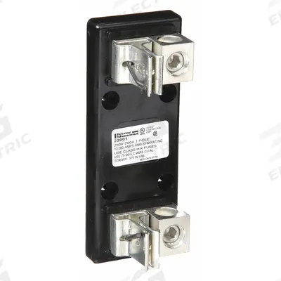MERSEN Fuse Block: Open Block Design, 1 Pole, 250 V AC, Box Lug - Fuse Blocks for UL Class H & K Fuses