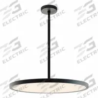 AFX INC. Decorative Pendant: 23 5/8 in Dia, 1 in Ht, Black, 3,375 lm, 2700K/3000K/3500K/4000K/5000K (MPN EGRP24LAJD1BK). Key specifications — attr1257651: 120V AC; attr1257625: AFX INC.; attr1257628: 3000K; attr1257630: Yes; attr1257619: Black.