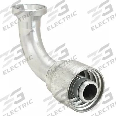 AEROQUIP Hydraulic Crimp Fitting: Steel x Steel, 90° Elbow, -10 For Hose Dash Size - Crimp Hydraulic Hose Fittings with Flange Connection