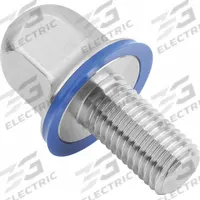 Hygienic Hex Head Bolt w/Washer: Stainless Steel, Fully Threaded, M16, 40 mm Fastener Lg, Grade 316L (MPN K1647.2116X40). Key specifications — Brand: KIPP; Washer Type: FDA-Approved Pre-Mounted Sealing.