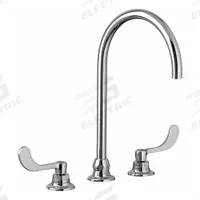 AMERICAN STANDARD Gooseneck Kitchen/Bathroom Faucet: Monterrey, Brass, Chrome Finish, Widespread (MPN 6540188.002). Key specifications — Includes: Blue & Red Color Indexes; Brand: AMERICAN STANDARD; Series: Monterrey.