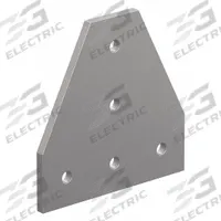 Tee Flat Plate: T Flat Plate, 40 Series, 6 mm x 120 mm x 120 mm, For 8 9/64 mm Slot Wd, 5 Holes (MPN 40-4340). Key specifications — Material: Aluminum; Brand: 80/20; Finish: Anodized.