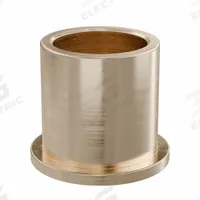 Flanged Sleeve Bearing: Bronze, SAE 841, 15 mm Bore, 19 mm OD, 20 mm Lg, -35°F to 300°F, 10 PK (MPN FFM1519-20B). Key specifications — System of Measurement: Metric; Material Grade: SAE 841; Flange Type: Flanged; Brand: OILITE.
