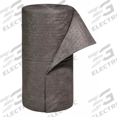 PIG Sorbent Roll: 150 ft Lg, 30 in Wd, Gray, Polypropylene, 150 ft Roll Lg - Sorbent Rolls