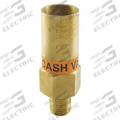 CASH VALVE Safety Relief Valve: Brass, PTFE, 1/4 in x 1/4 in, MNPT x MNPT, 30 psi to 614 psi (MPN C600MABT-01K 90-135). Key specifications — Brand: CASH VALVE.
