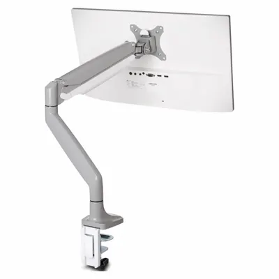 SKILCRAFT Monitor Arm: Gray, Grommet Mount - Computer Monitor Arms