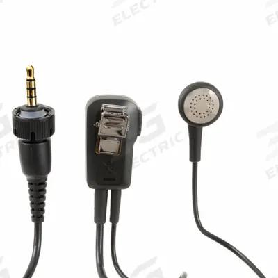 KENWOOD Earpiece: Fits Kenwood, For NX-P500 Series, Earbud, Push To Talk, Black - Kenwood-Compatible Earpieces & Headsets