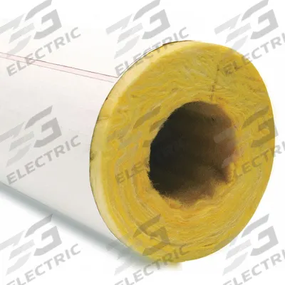 OWENS CORNING Pipe Insulation: Tube, Fiberglass, Slit with Adhesive and Flap, 1/2 in Thick - Fiberglass Straight Tube Insulation