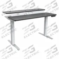 VERSADESK Electric Sit-Stand Desk: Black, Wood, 48 in Overall Wd, 30 in Overall Dp, Laminate/Steel (MPN VT1374830-03-01). Key specifications — attr989930: White; attr989931: Steel; attr989903: VERSADESK; attr989914: Black; attr989916: Wood.