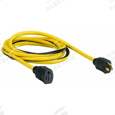 APPROVED VENDOR Extension Cord: Outdoor Use, 10 ft Lg, Outlet, 5-15P, 12/3, SJTW - Outdoor Extension Cords with Single Outlet