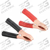 FUSION Battery Charging Clamp: Plier, Crimp, 50 A Max Current, 12V, Copper/Steel, Vinyl, 2 Clamps (MPN 602035). Key specifications — Jaw Type: Plier; Connection Type: Crimp; Maximum Voltage: 12V; Contact Material: Copper; Insulation Material: Vinyl; Color: Red; Includes: Red Clip; Brand: FUSION.
