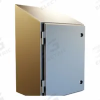 HAMMOND Sloped Top Enclosure: 304 Stainless Steel, 55 in x 36 in x 16 in, NEMA 12/13/3R/4/4X, Hinged (MPN HWST483616SS). Key specifications — Brand: HAMMOND; Closure Method: 1/4-Turn Latch; Enclosure Material: 304 Stainless Steel; Knockouts: Not Included.
