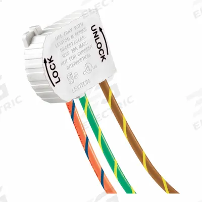 LEVITON Wiring Module: 125V AC, 20 A, 3 Wire - Snap-In Wiring Modules