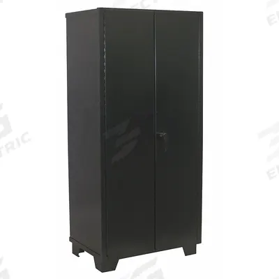 JAMCO Storage Cabinet: 36 in x 24 in x 78 in, Swing Handle & Padlock Hasp, 14 ga Panel Thick - Industrial Shelf Cabinets