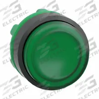 SCHNEIDER Extended Push Button: Green, 22 mm Mounting Size, Non-Metallic, Maintained (MPN ZB5AH33). Key specifications — Brand: SCHNEIDER; Action: Maintained; Series: XB5; Push Button Material Type: Non-Metallic.