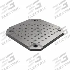 JERGENS Fixture Plate: Ball Lock, Square, Steel, 16 in W x 16 in L x 1.125 in H, 80 lb Wt, 28801. Key specifications — attr1036219: Fixture Plate; attr1036220: JERGENS; attr1091693: M12x1.75; attr1091714: (2) Primary Liners; attr1091722: Ball Lock Shanks.