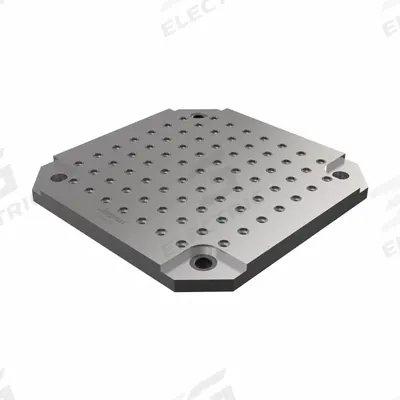 JERGENS Fixture Plate: Ball Lock, Square, Steel, 16 in W x 16 in L x 1.125 in H - Ball Lock Modular Grid Fixture Plates