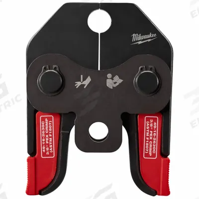 MILWAUKEE Press Jaw: 3/8 in Pipe, PEX, For ASTM F1807/F2159 - Jaws for Sub-Compact Press Tools