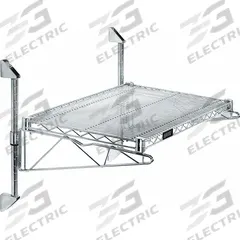 APPROVED VENDOR Wire Wall Shelf: 48 in x 18 in, 1 Shelves, 800 lb Load Capacity per Shelf, Post (MPN GACB18-14-1848S). Key specifications — Mounting Mechanism: Post; Material: Stainless Steel; Finish: Satin; Color: Silver; Brand: APPROVED VENDOR.