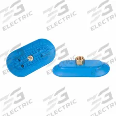 SCHMALZ Vacuum Pad Assembly: Flat Oval, 3/8 in NPT, 70 mm_140 mm Pad Dia, NBR, Blue, 45 A, SAOF (MPN 10.01.05.00811). Key specifications — attr1019101: 10.01.05.00811; attr1019103: SCHMALZ; attr1019107: 45 A.
