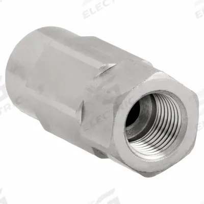 PNEUMADYNE INC Check Valve: Inline Valve Body, 1/8 in Pipe Size, FNPT x FNPT, Brass, Female - Brass Poppet Check Valves