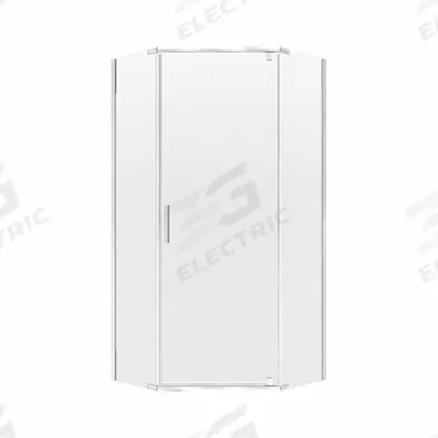 FOREMOST Shower Door: 25 1/4 in Max. Door Wd, 17 1/8 in Fixed Panel Wd, 74 in Overall Ht - Neo-Angle Shower Doors