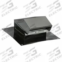 Roof Cap: Smooth Rain Cap, Round, 4 in Duct, CS1, Steel, Black Finish, Epoxy, Press Fit, 25 ga (MPN 45PE70). Key specifications — Screen Included: Yes; Backdraft Damper Included: Yes; Brand: DAYTON; Product Type: Roof Cap; Color: Black; Connection Type: Press Fit; Type of Cap/Hood: Roof Cap; Material of Cap/Hood: Steel.