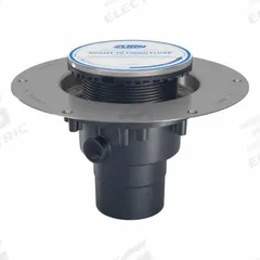 ZURN Floor Drain: 9 7/8 in Overall Dia, 5 in Grate Size, 3 in Nominal Pipe Size, Solvent Weld, PVC (MPN FD2-PV3-CC). Key specifications — Color: Bronze; Connection Type: Solvent Weld; Brand: ZURN; Includes: Stainless Steel Clamp Collar.