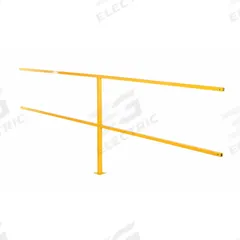 VESTIL Connecting Rail: Toe Board Not Included, 4 in x 4 in, Bolt-On Rail Mounting, 2 Rail Levels (MPN CSEC-120). Key specifications — Product Type: Handrail Section; Brand: VESTIL; Color: Yellow; Handrail Shape: Square; Material: Steel; Number of Rail Levels: 2; Rail Mounting Style: Bolt-On.