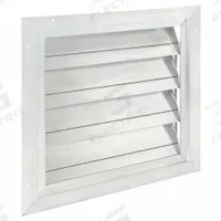 19.75"H-W 4.5"L Aluminum Backdraft Dampr: For 16 in Fan, Single Panel, 19 3/4 in H, 19 3/4 in W (MPN 5NKN4). Key specifications — Airflow Direction: Horizontal; Blade Type: Flat Blade; Brand: DAYTON; Maximum Air Velocity: 2250 fpm; Mounting Position: Vertical.