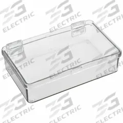 FLAMBEAU Storage Box: 4 3/8 in x 2 5/8 in x 1 1/8 in, Clear, Not Electrostatic Discharge Conductive (MPN 5200CL). Key specifications — ESD Conductive: Not Electrostatic Discharge Conductive; Color: Clear; Compartment WxD: 4-5/16 in x 2-5/8 in x 1-1/16 in; Brand: FLAMBEAU; Material: Plastic.