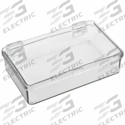 FLAMBEAU Storage Box: 4 3/8 in x 2 5/8 in x 1 1/8 in, Clear - Single-Compartment Small Parts Boxes